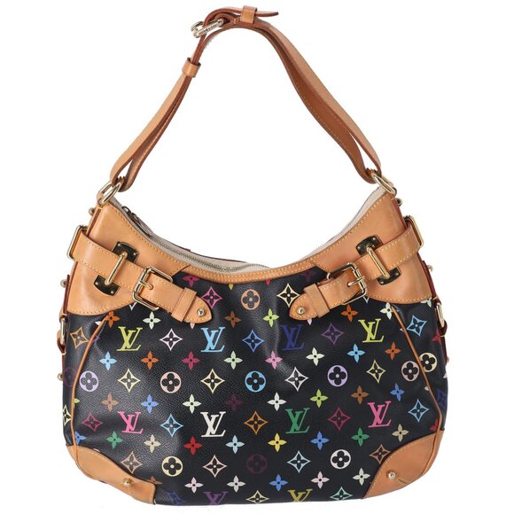 Louis Vuitton x Murakami Greta Monogram Multicolore Shoulder Bag M40196 Black - Picture 1 of 8